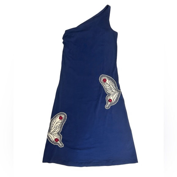 Synergy Organic Clothing Dresses & Skirts - Synergy Blue One-Shoulder Dress